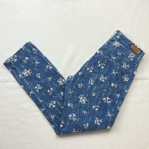 Polo Ralph Lauren Callen High Rise Slim Blue Jeans Floral Print Sz: 27R - Picture 4 of 16